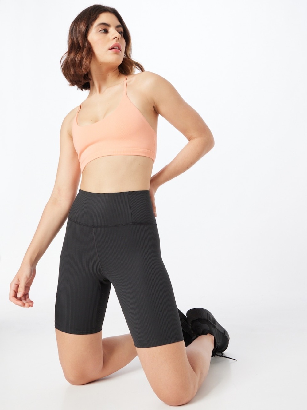 Girlfriend Collective Skinny Workout Pants Black Bike Shorts Size Large